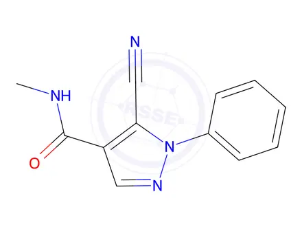 Chemical structure of 5-Cyano-N-methyl-1-phenyl-1H-pyrazole-4-carboxamide