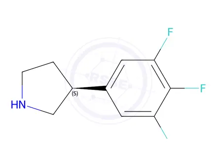 Chemical structure of (S)-3-(3,4,5-trifluorophenyl)pyrrolidine