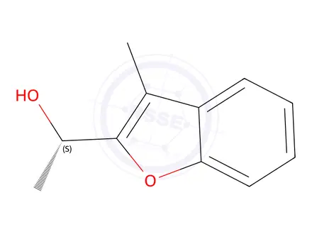 Chemical structure of (1S)-1-(3-methyl-1-benzofuran-2-yl)ethan-1-ol