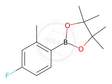 Chemical structure of 4-Fluoro-2-methylphenylboronic acid, pinacol ester