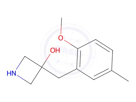 Chemical structure of 3-(2-Methoxy-5-methylbenzyl)azetidin-3-ol