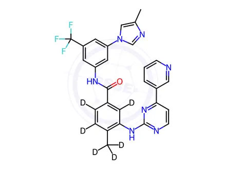 Chemical structure of Nilotinib D6