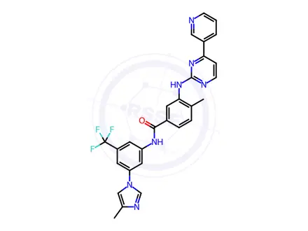 Chemical structure of Nilotinib