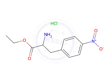 Chemical structure of Ethyl 2-amino-3-(4-nitrophenyl)propanoate hydrochloride