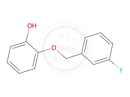 Chemical structure of 2-[(3-fluorophenyl)methoxy]phenol