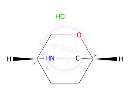 Chemical structure of (1R,4R)-2-oxa-5-azabicyclo[2.2.2]octane;hydrochloride