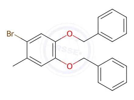 Chemical structure of Benzene, 1-bromo-2-methyl-4,5-bis(phenylmethoxy)-