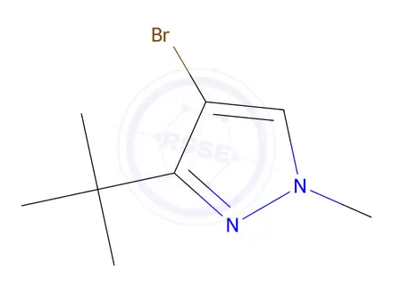 Chemical structure of 4-Bromo-3-(tert-butyl)-1-methyl-1h-pyrazole