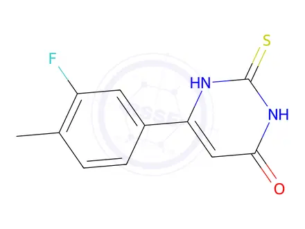 Chemical structure of 6-(3-fluoro-4-methylphenyl)-2-thioxo-2,3-dihydropyrimidin-4(1h)-one