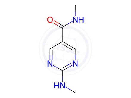 Chemical structure of N-Methyl-2-(methylamino)pyrimidine-5-carboxamide