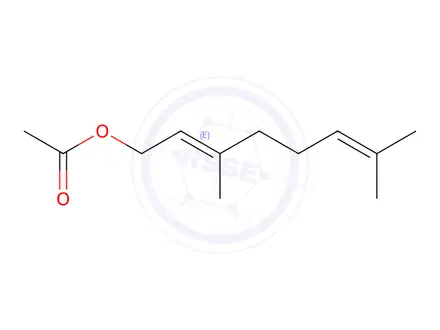 Chemical structure of GERANYL ACETATE
