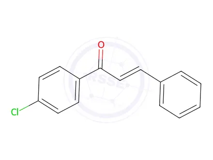 Chemical structure of (E)-1-(4-Chlorophenyl)-3-phenylprop-2-en-1-one
