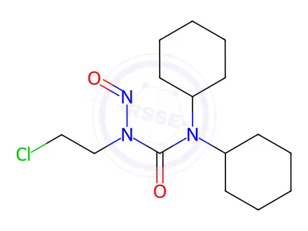Chemical structure of 1-(2-chloroethyl)-3,3-dicyclohexyl-1-nitrosourea