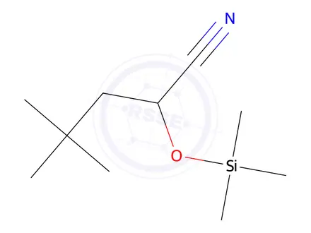Chemical structure of 4,4-dimethyl-2-[(trimethylsilyl)oxy]pentanenitrile