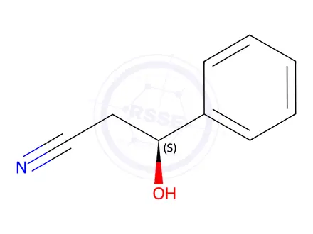 Chemical structure of (3S)-3-HYDROXY-3-PHENYLPROPANENITRILE