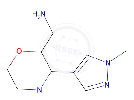 Chemical structure of (4-Methyl-3-(1-methyl-1h-pyrazol-4-yl)morpholin-2-yl)methanamine