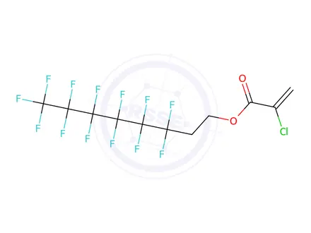 Chemical structure of 3,3,4,4,5,5,6,6,7,7,8,8,9,9,10,10,10-heptadecafluorodecyl2-chloroacrylate