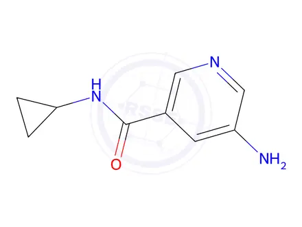 Chemical structure of 5-Amino-N-cyclopropylnicotinamide