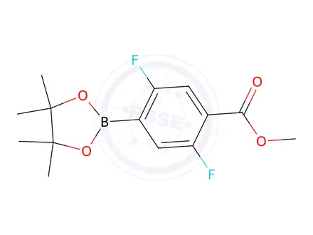 Chemical structure of Methyl 2,5-difluoro-4-(4,4,5,5-tetramethyl-1,3,2-dioxaborolan-2-yl)benzoate