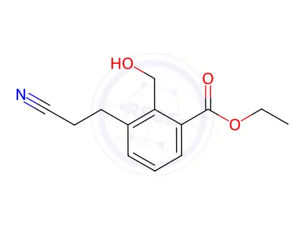 Chemical structure of Ethyl 3-(2-cyanoethyl)-2-(hydroxymethyl)benzoate