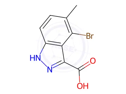 Chemical structure of 4-Bromo-5-methyl-1H-indazole-3-carboxylic acid