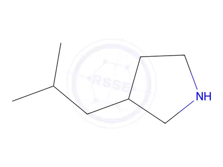 Chemical structure of 3-Isobutylpyrrolidine hydrochloride