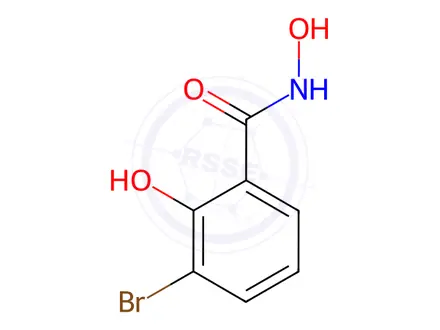 Chemical structure of Benzamide, 3-bromo-N,2-dihydroxy-