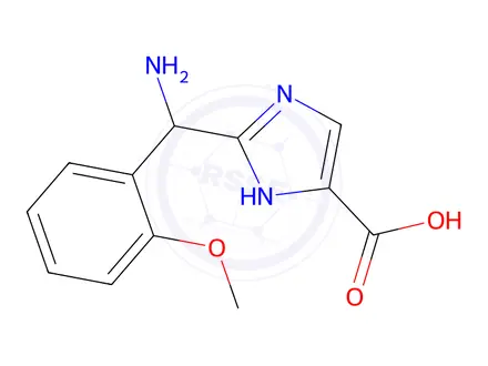 Chemical structure of 2-(Amino(2-methoxyphenyl)methyl)-1H-imidazole-5-carboxylic acid