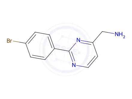 Chemical structure of 1-[2-(4-Bromophenyl)pyrimidin-4-yl]methanamine