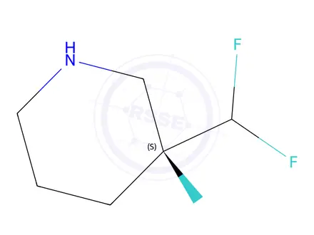 Chemical structure of (S)-3-(difluoromethyl)-3-fluoropiperidine