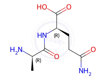 Chemical structure of D-alanyl-D-glutamine