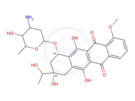 Chemical structure of Daunorubicin EP Impurity B (Mixture of Diastereomers)
