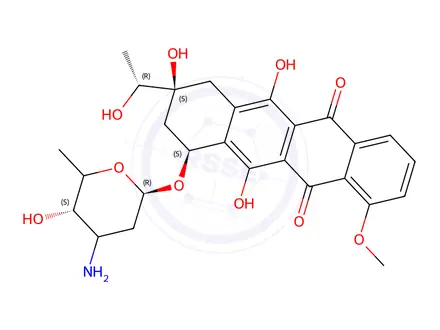 Chemical structure of Daunorubicin impurity 13 (Mixture of Epimer)
