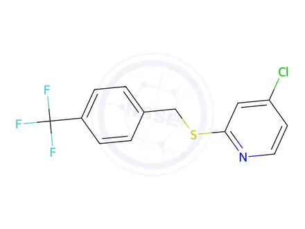 Chemical structure of 4-Chloro-2-((4-(trifluoromethyl)benzyl)thio)pyridine