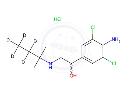 Chemical structure of Clenpenterol D5 hydrochloride