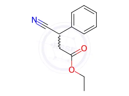 Chemical structure of β-Cyanobenzenepropanoic Acid Ethyl Ester