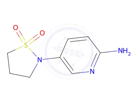 Chemical structure of 2-(6-Aminopyridin-3-yl)-1lambda6,2-thiazolidine-1,1-dione