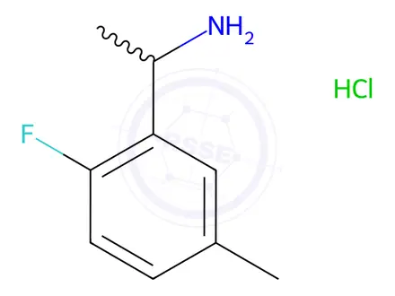 Chemical structure of 1-(2-fluoro-5-methylphenyl)ethan-1-amine hydrochloride