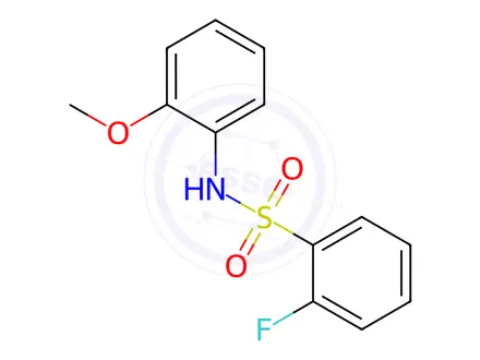 Chemical structure of 2-Fluoro-N-(2-methoxyphenyl)benzenesulfonamide