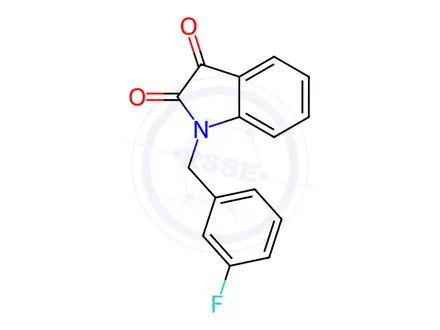 Chemical structure of 1-(3-fluorobenzyl)-1H-indole-2,3-dione