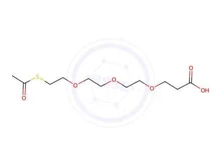 Chemical structure of S-acetyl-PEG3-acid