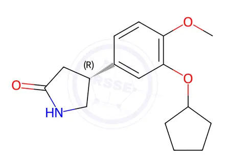 Chemical structure of Rolipram Impurity 1 (R-(-)-Rolipram)