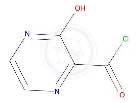 Chemical structure of 3-Hydroxypyrazine-2-carbonyl chloride