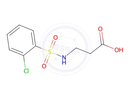 Chemical structure of 3-(2-Chlorobenzenesulfonamido)propanoic Acid