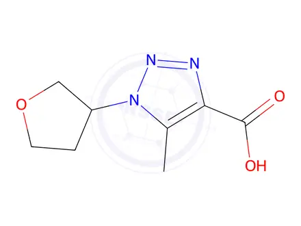 Chemical structure of 5-Methyl-1-(tetrahydro-3-furanyl)-1H-1,2,3-triazole-4-carboxylic acid