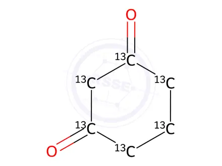 Chemical structure of 1,3-Cyclohexanedione-13C6