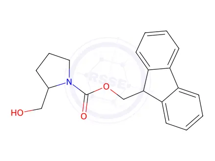 Chemical structure of (9H-Fluoren-9-yl)Methyl 2-(hydroxyMethyl)pyrrolidine-1-carboxylate