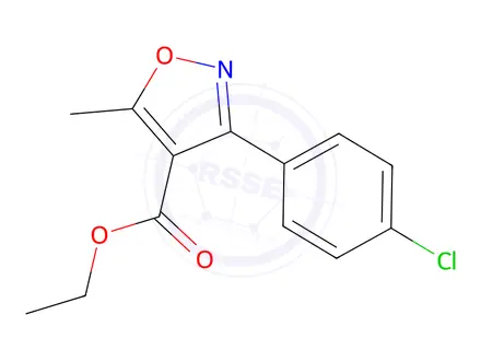 Chemical structure of Ethyl 3-(4-Chlorophenyl)-5-methylisoxazole-4-carboxylate