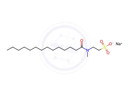 Chemical structure of N-Myristoyl-N-methyltaurine Sodium Salt