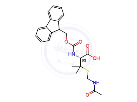 Chemical structure of Fmoc-S-acetamidomethyl-L-penicillamine